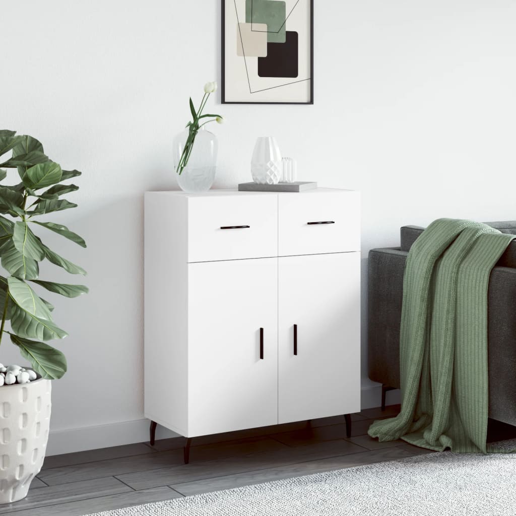 Dressoir 69,5x34x90 cm bewerkt hout wit is nu te koop bij PeponiXL, paradijselijk wonen!