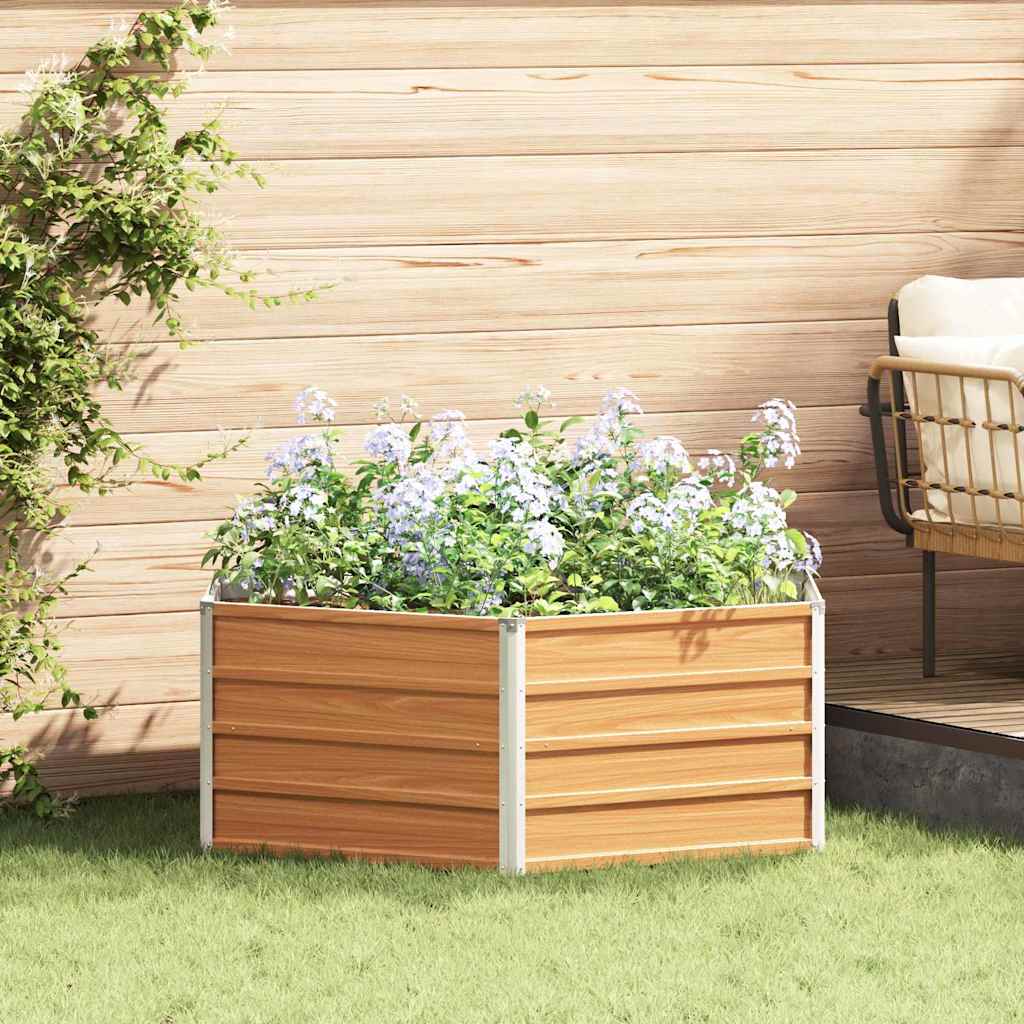 Verhoogd Tuinbed Hout Uiterlijk 129 x 129 x 45 cm is nu te koop bij PeponiXL, paradijselijk wonen!