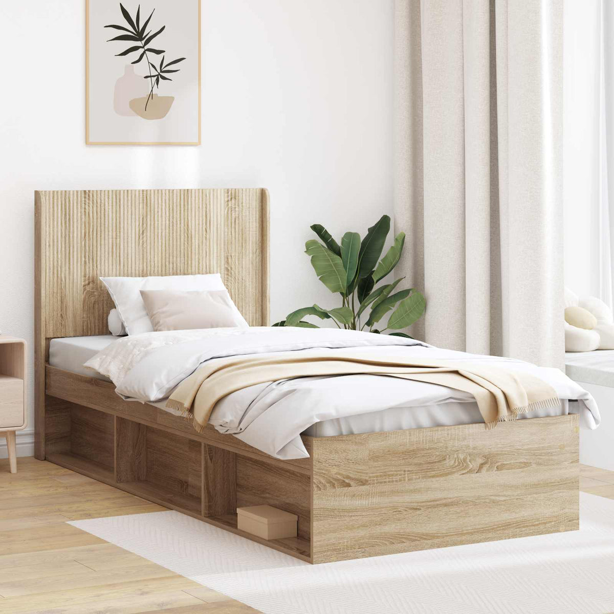 Hoofdbord Sonoma Eiken Bewerkt hout is nu te koop bij PeponiXL, paradijselijk wonen!