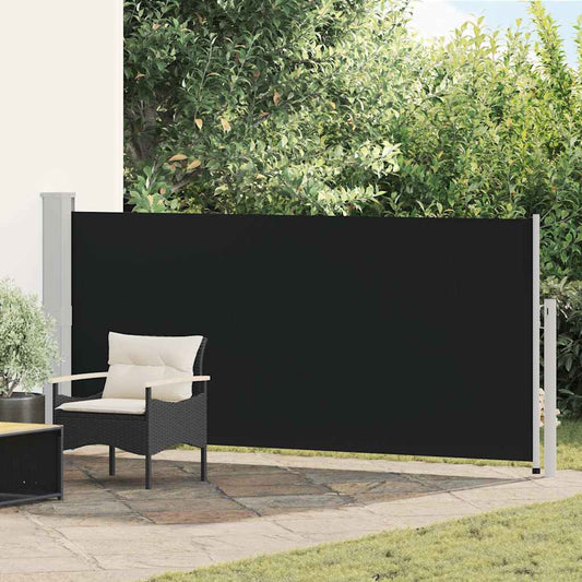 Windscherm uittrekbaar 140x300 cm zwart is nu te koop bij PeponiXL, paradijselijk wonen!