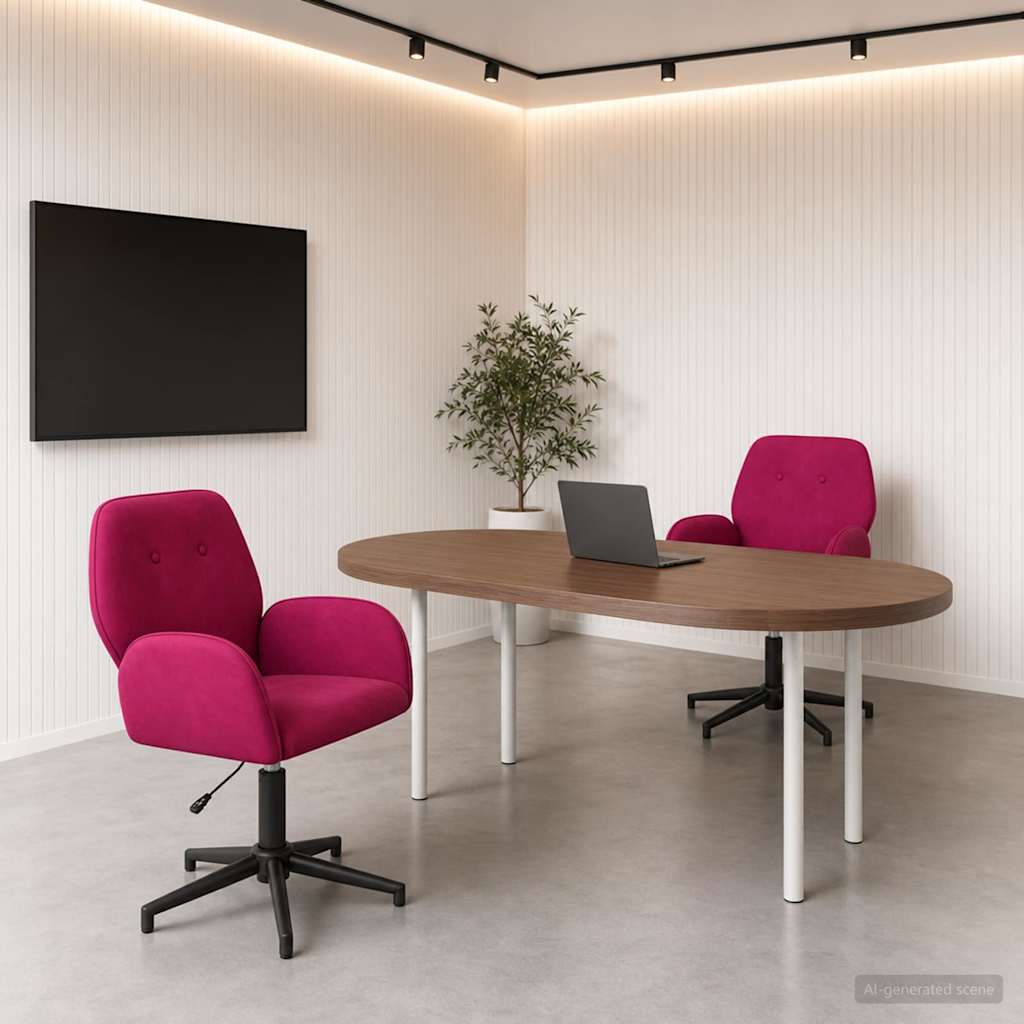 Draaiende Bureaustoelen 2 st 54 x 55 x 90 cm Wijnrood fluweel is nu te koop bij PeponiXL, paradijselijk wonen!