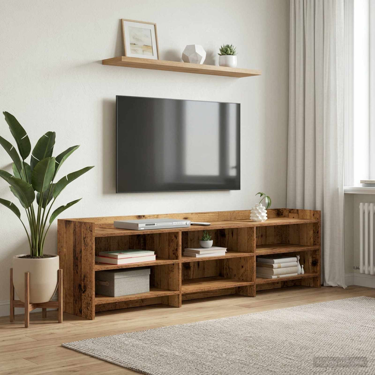 TV-kast 168 x 33 x 47 cm Oud hout Bewerkt hout is nu te koop bij PeponiXL, paradijselijk wonen!