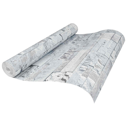 3D Steen Behang Lichtgrijs 10 x 0,53 m Non-Woven Stof is nu te koop bij PeponiXL, paradijselijk wonen!