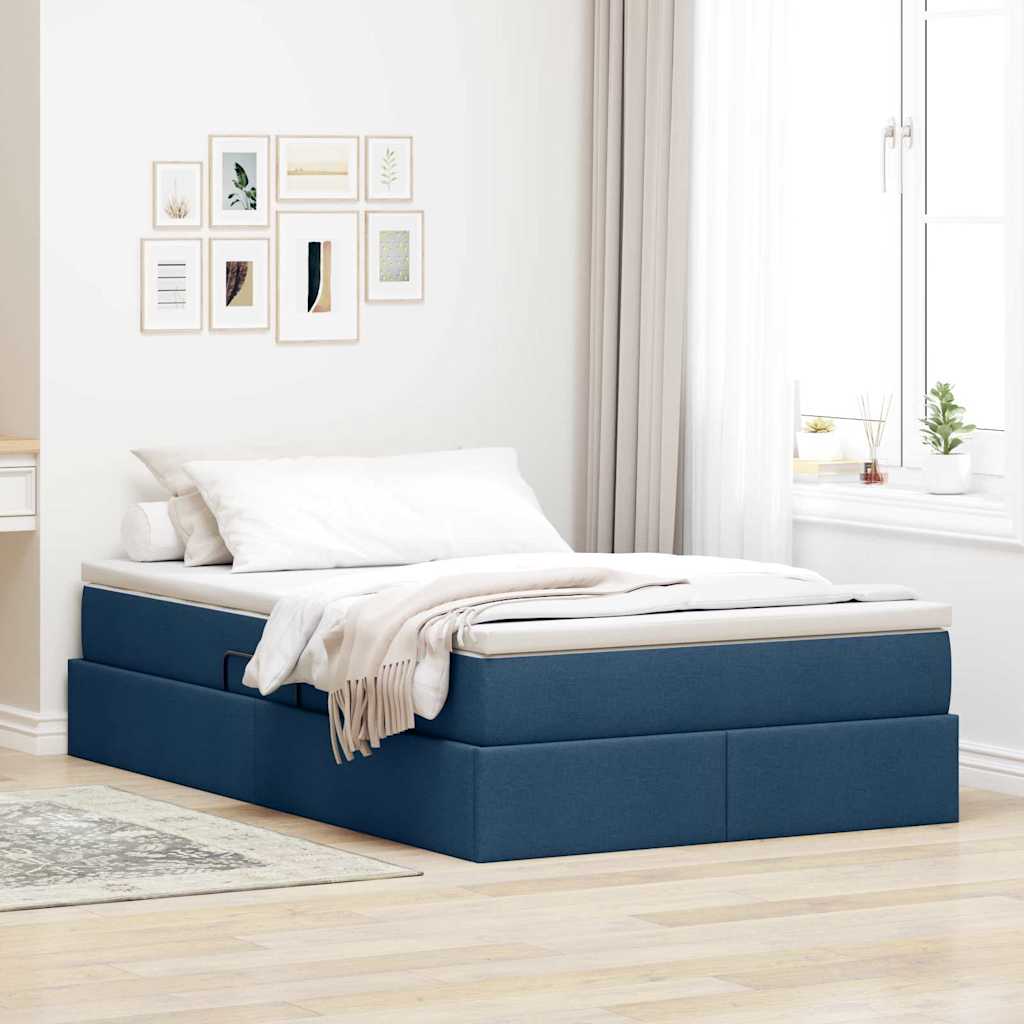 Opslag bed met matras met matras Blauw 120 x 200 cm Polyester is nu te koop bij PeponiXL, paradijselijk wonen!