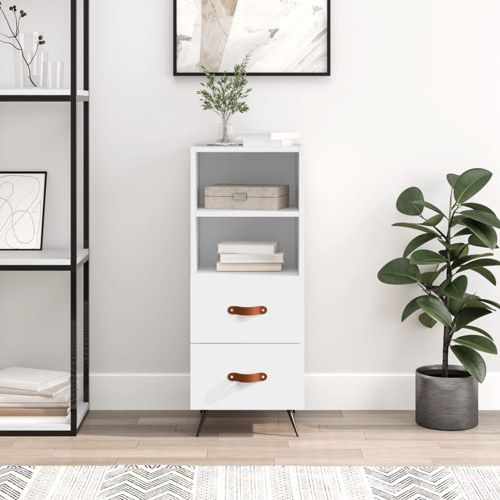 Dressoir 34,5x34x90 cm bewerkt hout wit is nu te koop bij PeponiXL, paradijselijk wonen!