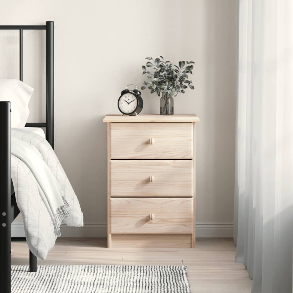 Nachtkastje ALTA 41x35x55,5 cm massief grenenhout is nu te koop bij PeponiXL, paradijselijk wonen!