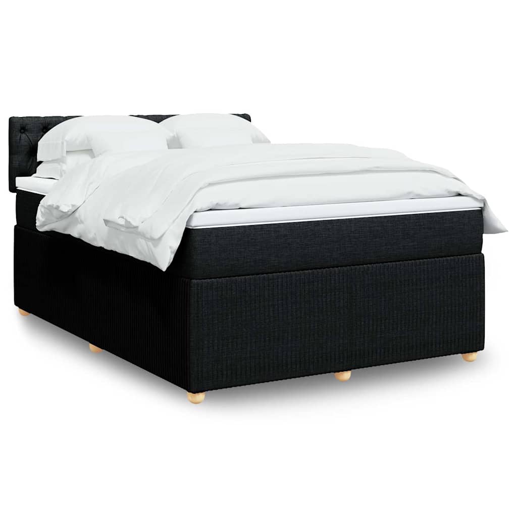 Boxspring met matras stof zwart 140x200 cm is nu te koop bij PeponiXL, paradijselijk wonen!