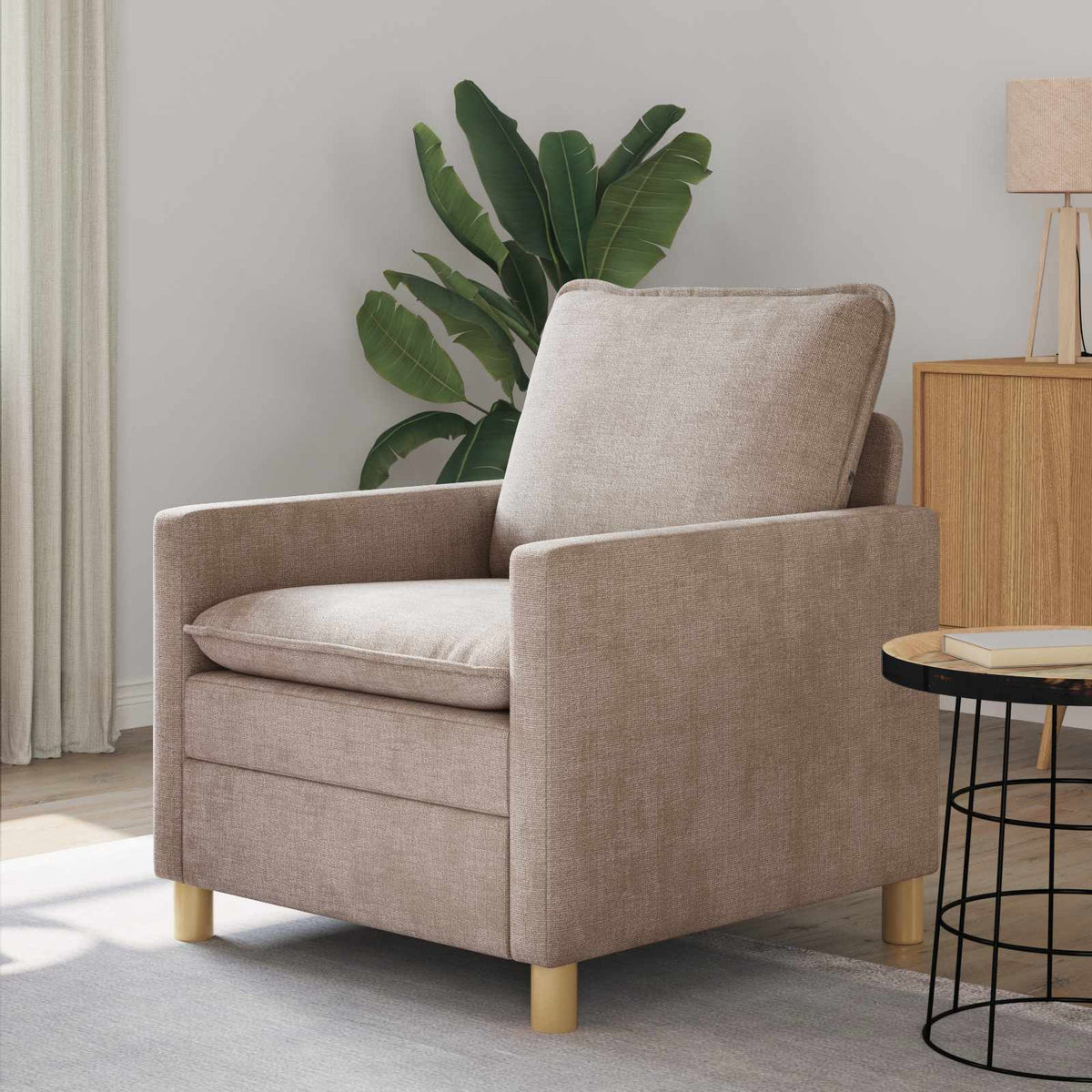 Bank Beige 76 x 81 x 87,5 cm Polyester is nu te koop bij PeponiXL, paradijselijk wonen!