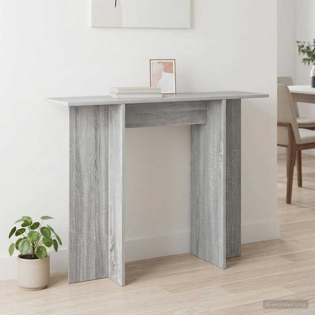 Wandtafel Grijs sonoma 100 x 30 x 75 cm Geconstrueerd hout is nu te koop bij PeponiXL, paradijselijk wonen!
