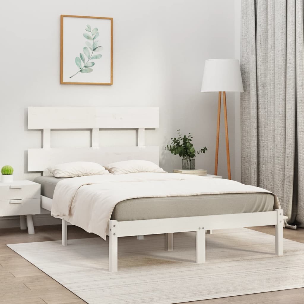 Bedframe massief hout wit 120x200 cm is nu te koop bij PeponiXL, paradijselijk wonen!
