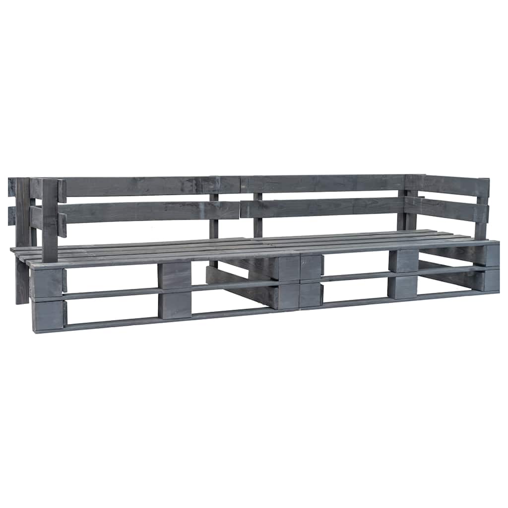 Tuinbank 2-zits pallet hout grijs is nu te koop bij PeponiXL, paradijselijk wonen!