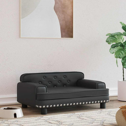 Hondenmand 70x45x30 cm kunstleer zwart is nu te koop bij PeponiXL, paradijselijk wonen!
