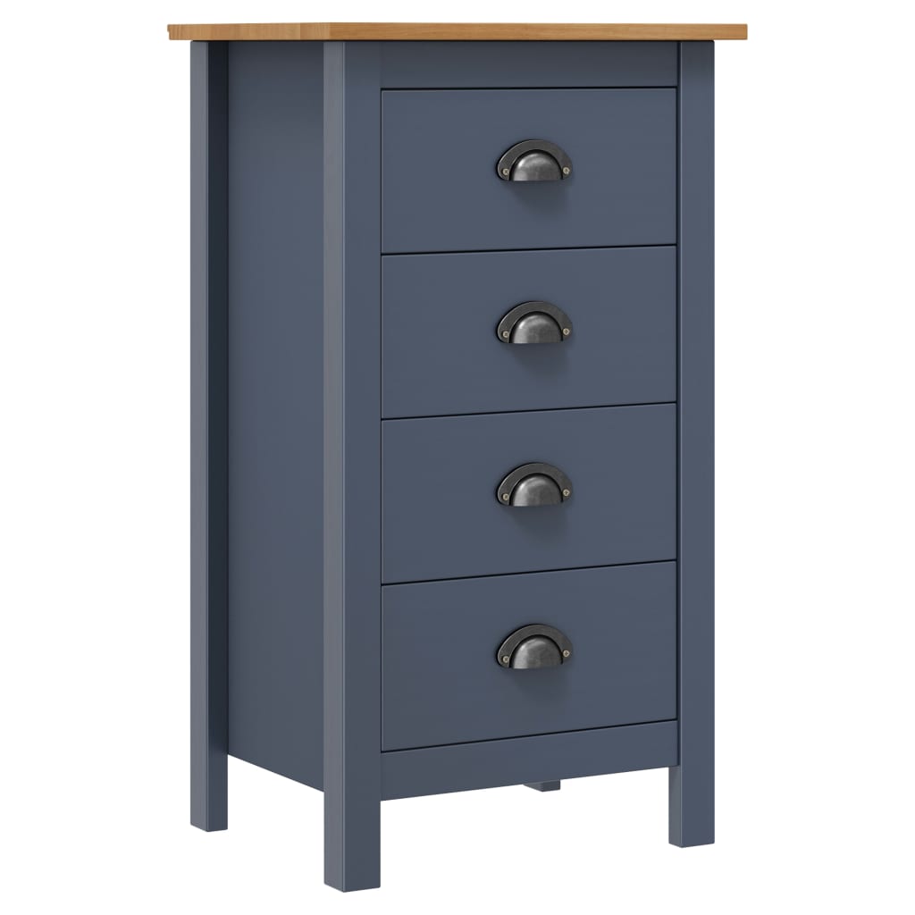 Dressoir Hill 46x35x80 cm massief grenenhout grijs is nu te koop bij PeponiXL, paradijselijk wonen!