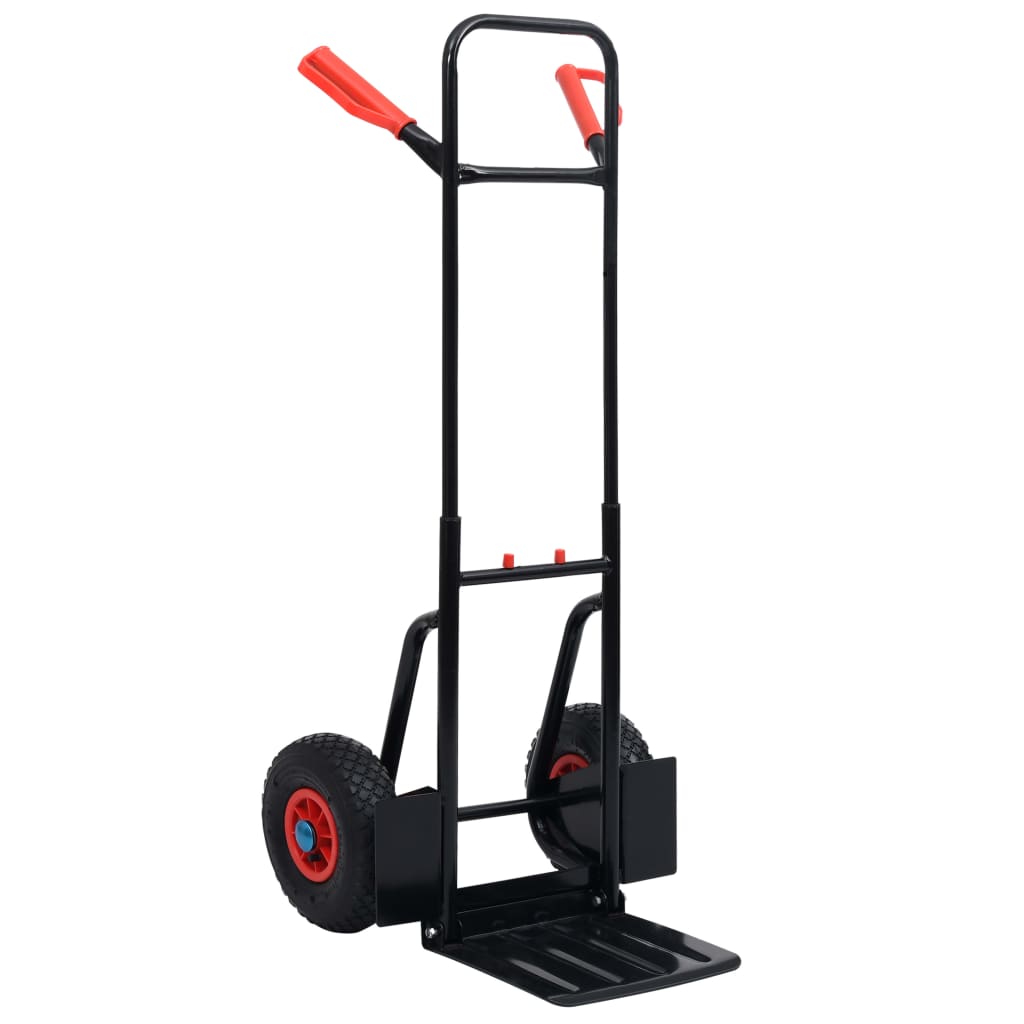 Steekwagen telescopisch 200 kg zwart en rood is nu te koop bij PeponiXL, paradijselijk wonen!