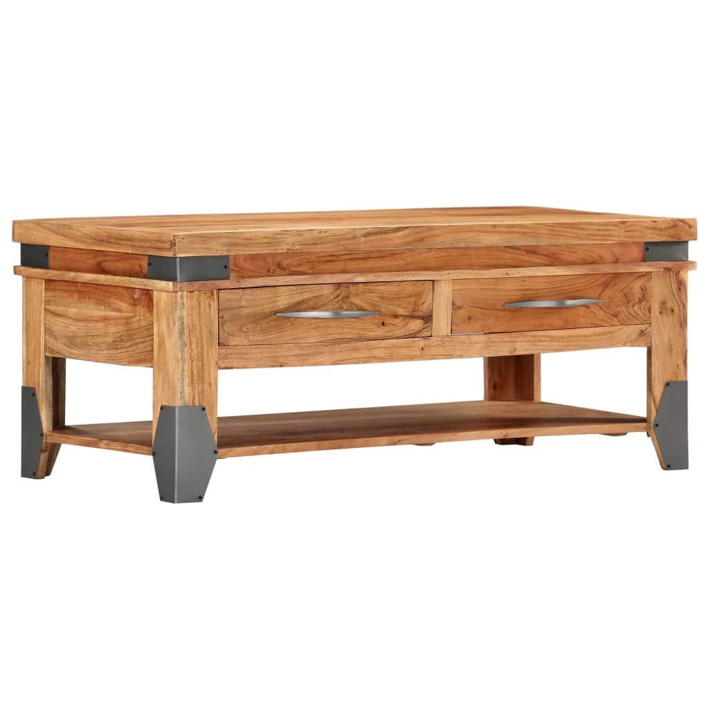 Salontafel 110x52x45 cm massief acaciahout is nu te koop bij PeponiXL, paradijselijk wonen!