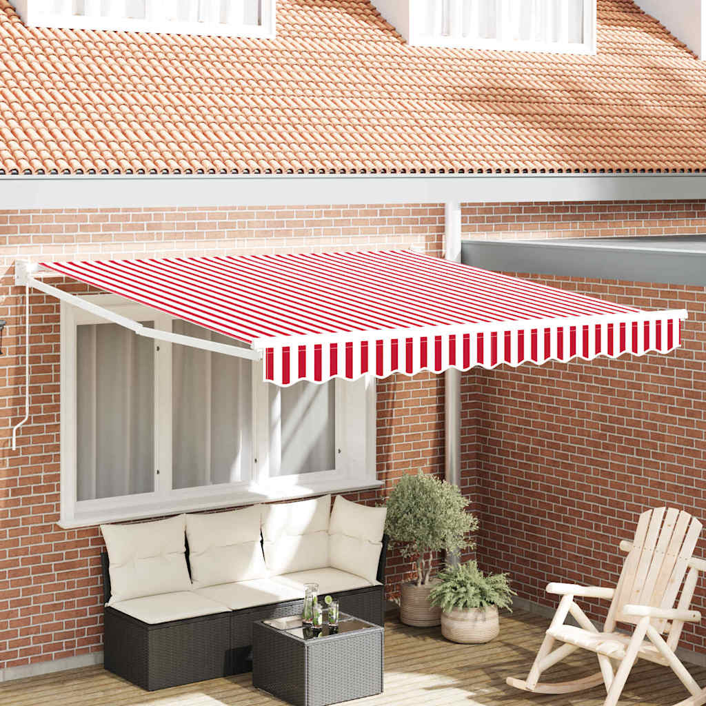 Uitschuifbare luifel Rood en Wit 300 x 250 cm is nu te koop bij PeponiXL, paradijselijk wonen!