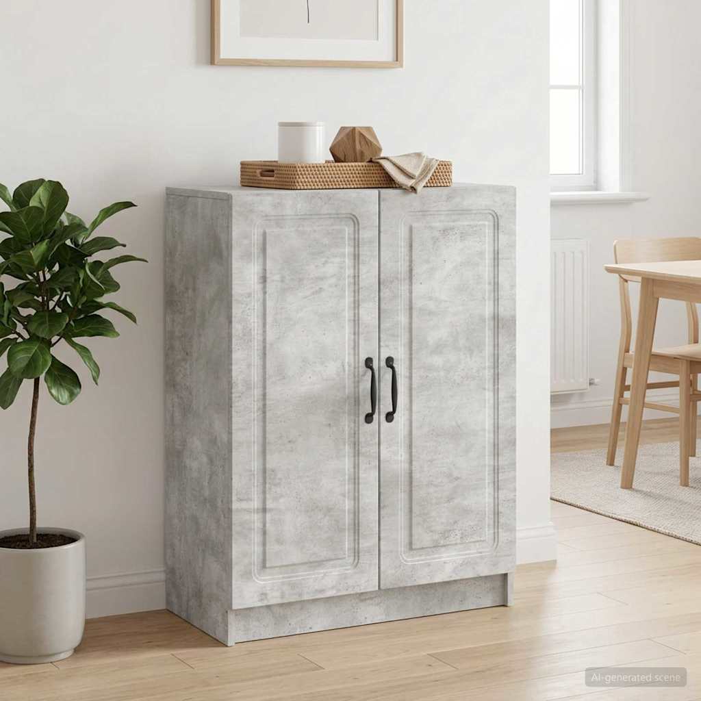Dressoir Betongrijs 66 x 34,5 x 87 cm Bewerkt hout is nu te koop bij PeponiXL, paradijselijk wonen!