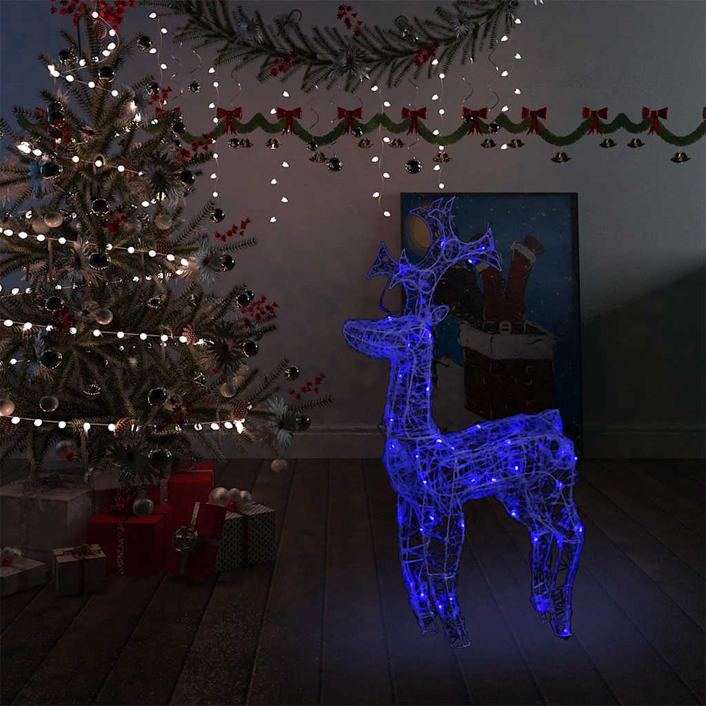 Kerstversiering rendier 90 LED's 60x16x100 cm acryl is nu te koop bij PeponiXL, paradijselijk wonen!