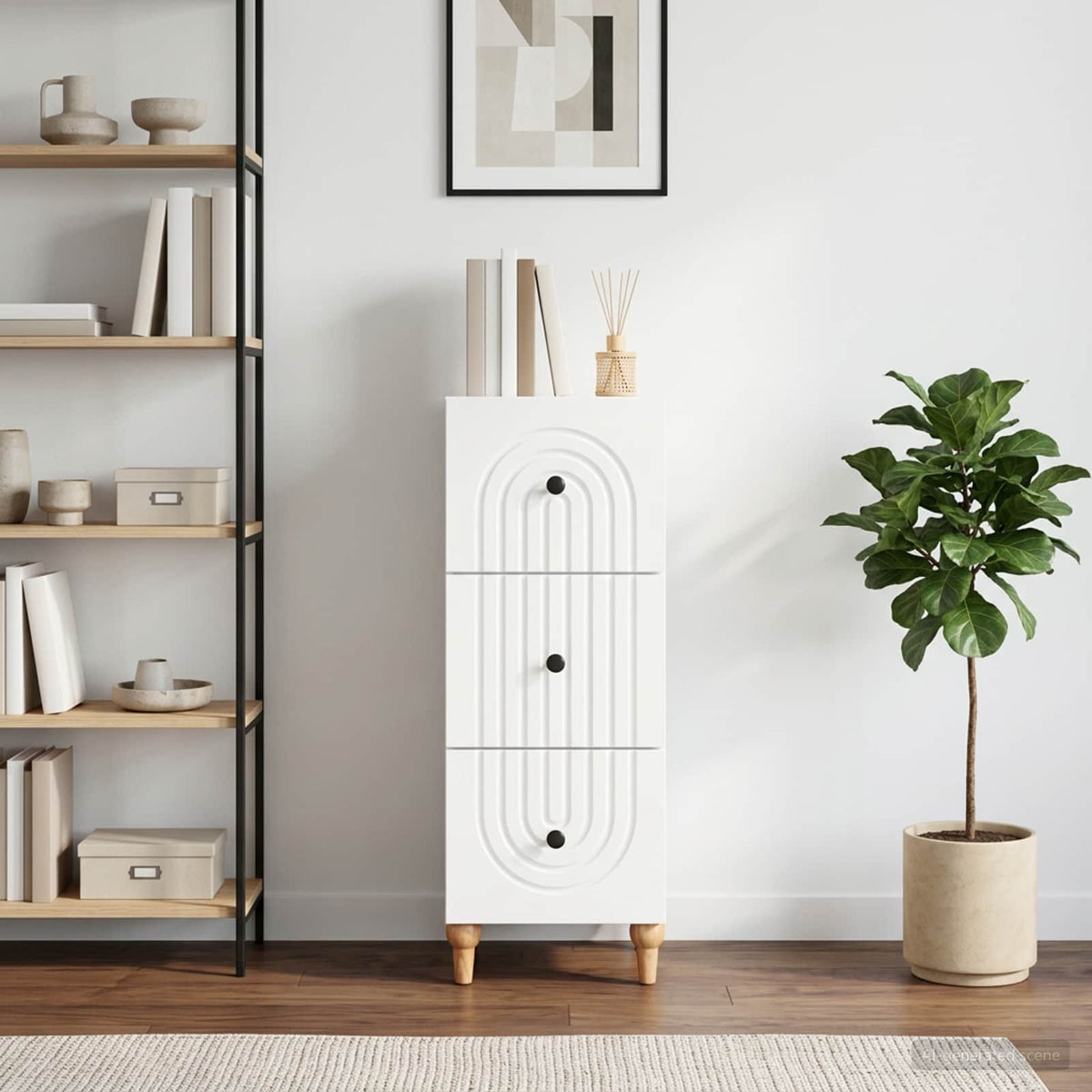 Ladenkast Wit 33 x 34,5 x 90 cm Bewerkt hout is nu te koop bij PeponiXL, paradijselijk wonen!