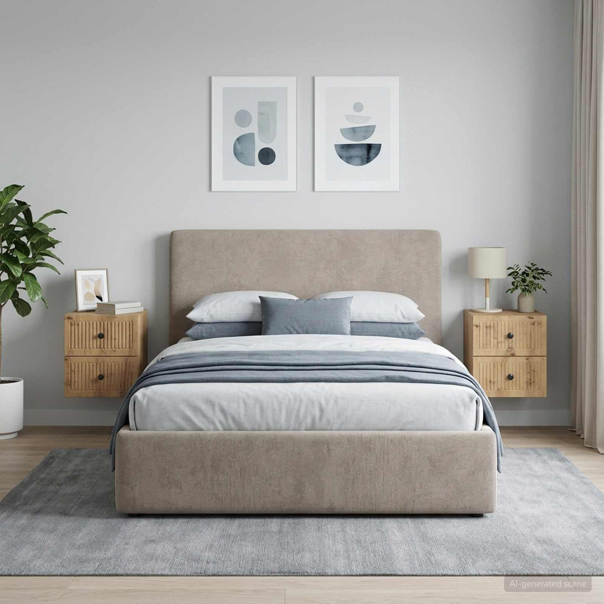 Wandbeugel Bedkast 2 pcs Artisanaal eiken 33 x 34,5 x 40 cm is nu te koop bij PeponiXL, paradijselijk wonen!