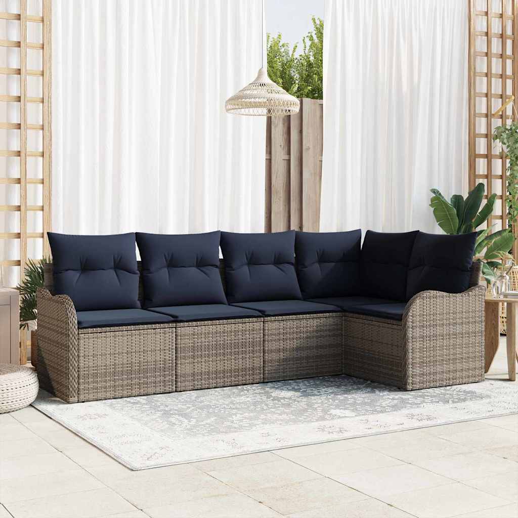 Tuin Sofa Set Grijs poly rattan is nu te koop bij PeponiXL, paradijselijk wonen!