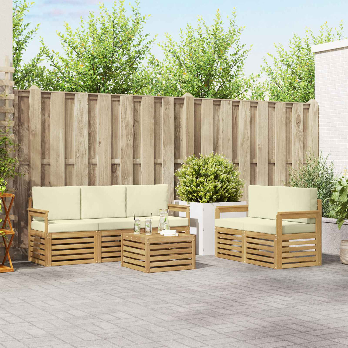 Sofa-Sets Massief Acaciahout is nu te koop bij PeponiXL, paradijselijk wonen!