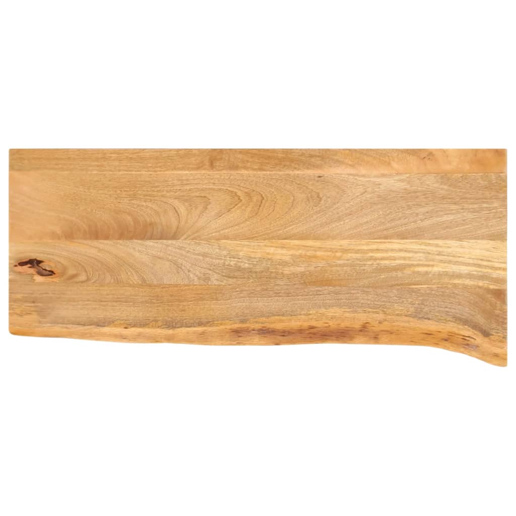 Tafelblad met natuurlijke rand 80x40x3,8 cm massief mangohout is nu te koop bij PeponiXL, paradijselijk wonen!