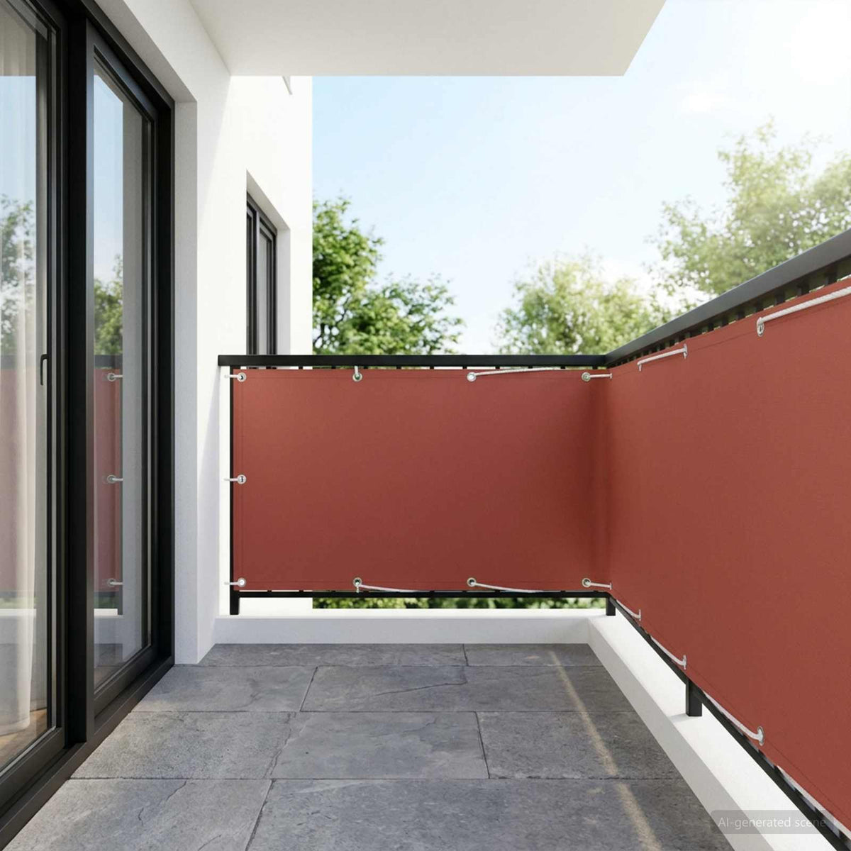 Balkon Privacy Scherm 150 x 500 cm Stof met PU-coating is nu te koop bij PeponiXL, paradijselijk wonen!