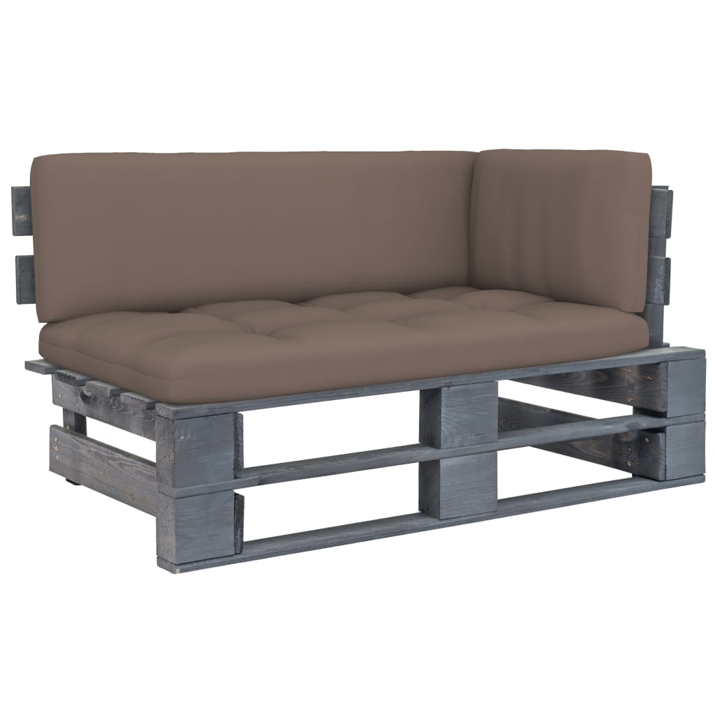 Tuinhoekbank pallet geïmpregneerd grenenhout grijs is nu te koop bij PeponiXL, paradijselijk wonen!