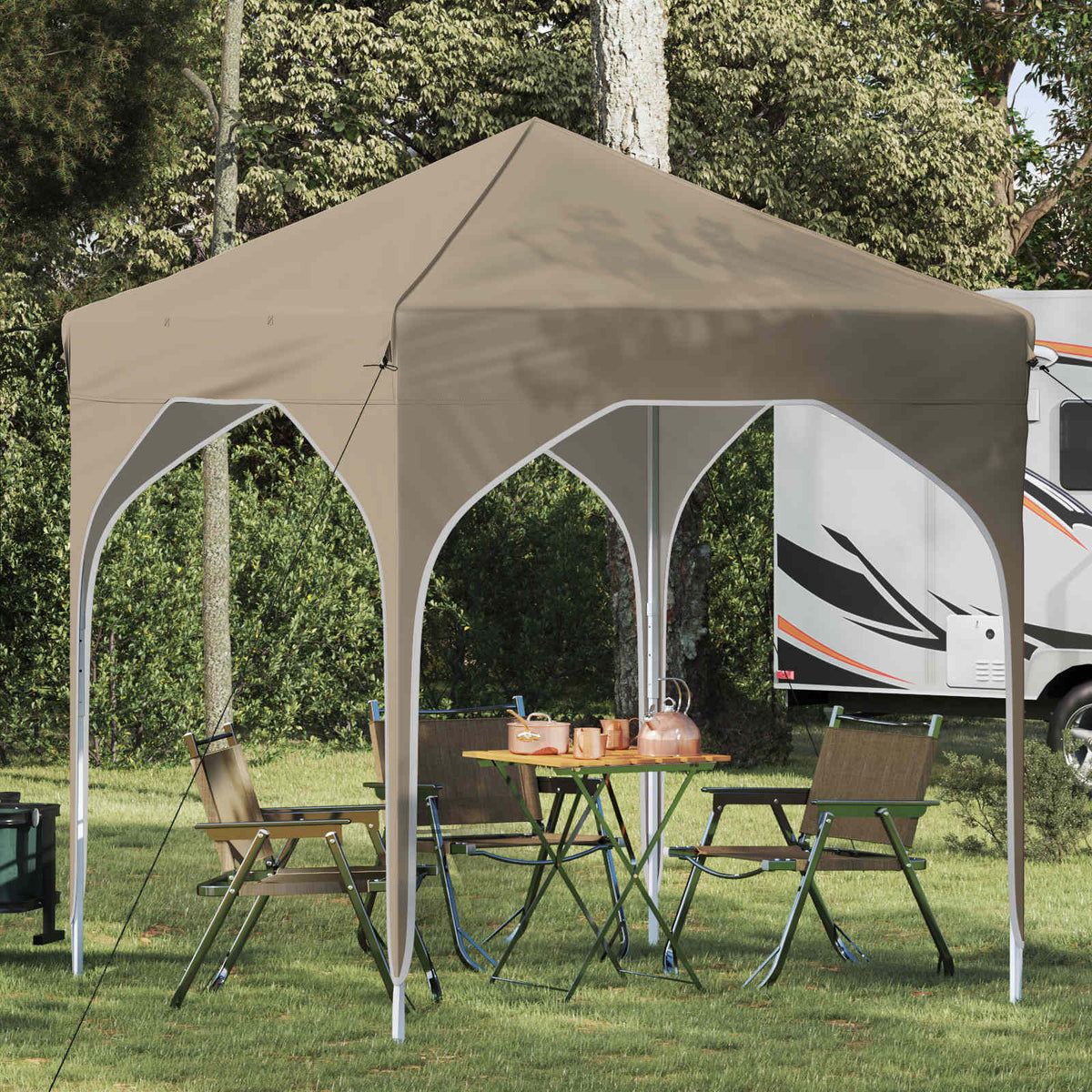 Pop-up Feesttent 194 x 194 x 245 cm Crèmekleurig is nu te koop bij PeponiXL, paradijselijk wonen!