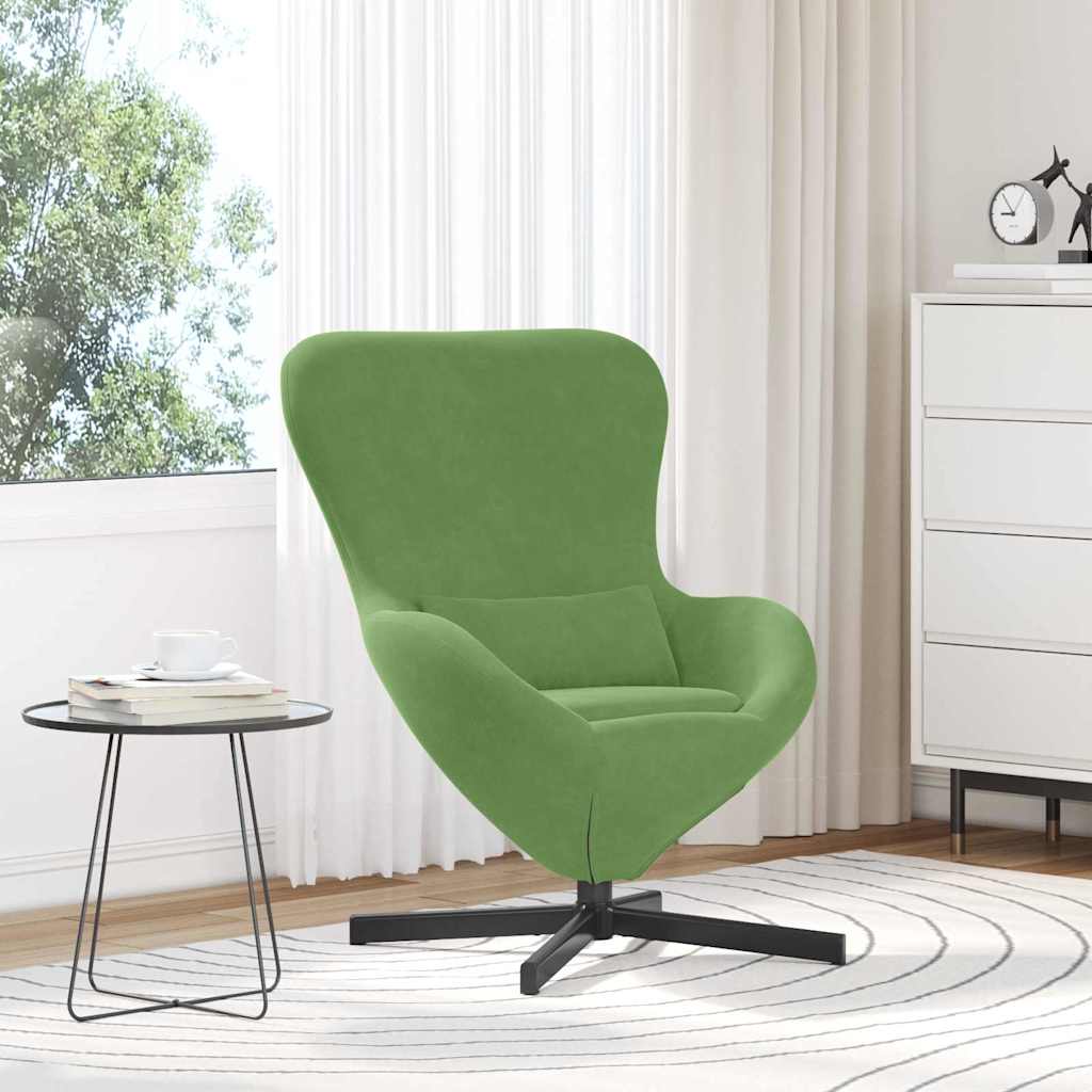 Eivormige stoel Lichtgroen 63 x 73 x 90 cm Fluweel is nu te koop bij PeponiXL, paradijselijk wonen!