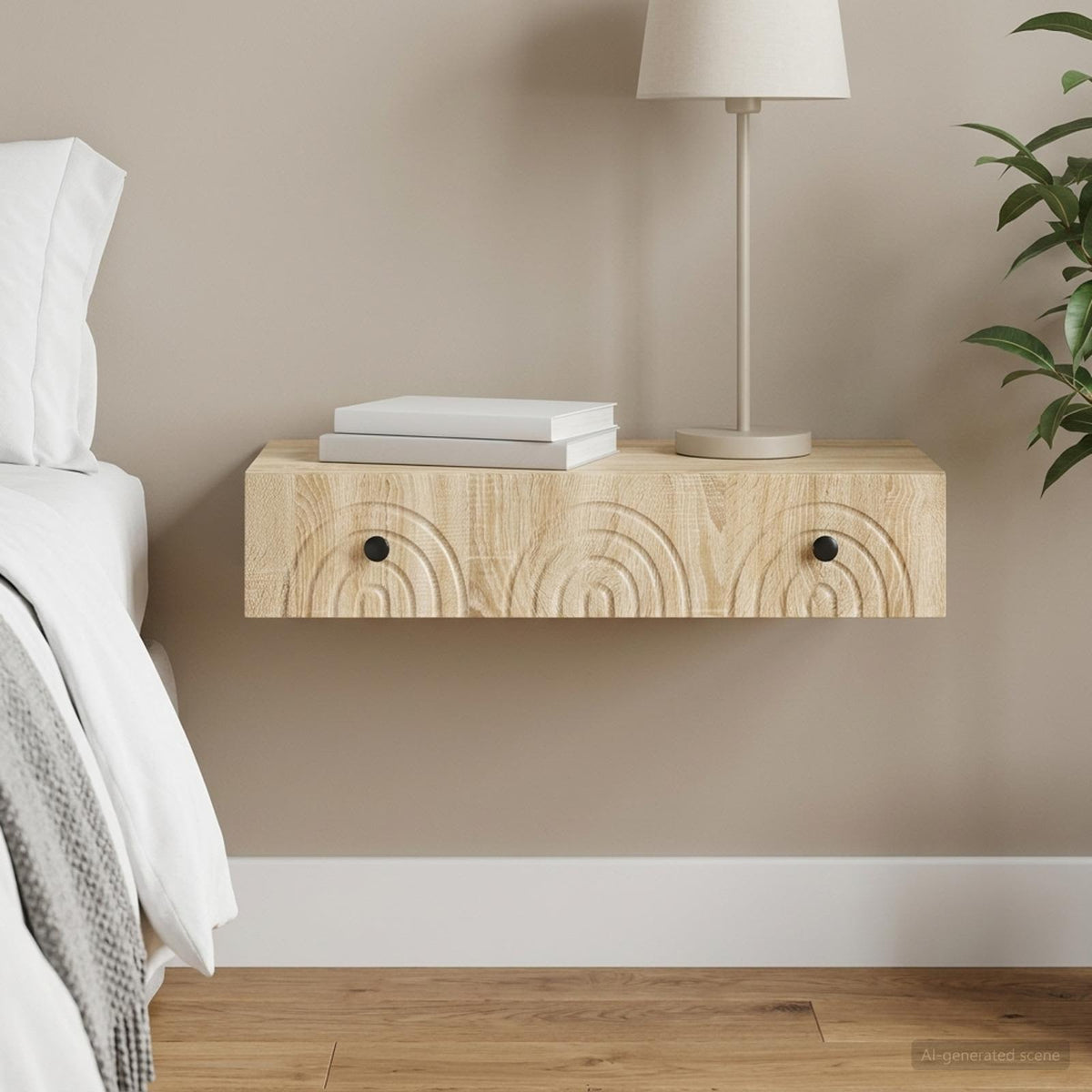 Wandmontage Zijtafel Sonoma Eiken 87,5 x 34,5 x 17 cm is nu te koop bij PeponiXL, paradijselijk wonen!