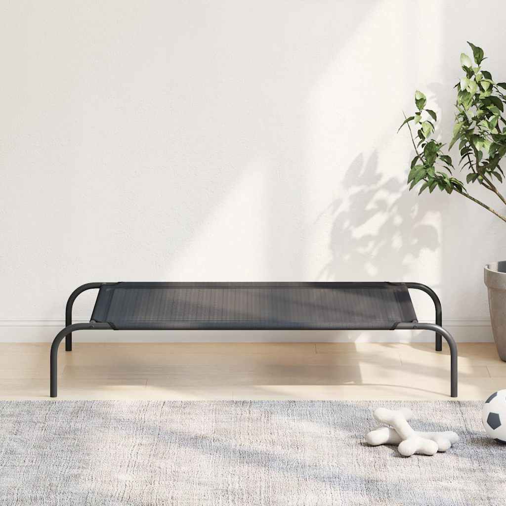 Hondenbed verhoogd L textileen zwart is nu te koop bij PeponiXL, paradijselijk wonen!