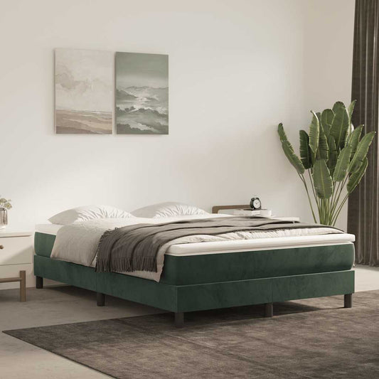 Pocketveringmatras medium 140x210x20 cm fluweel donkergroen is nu te koop bij PeponiXL, paradijselijk wonen!