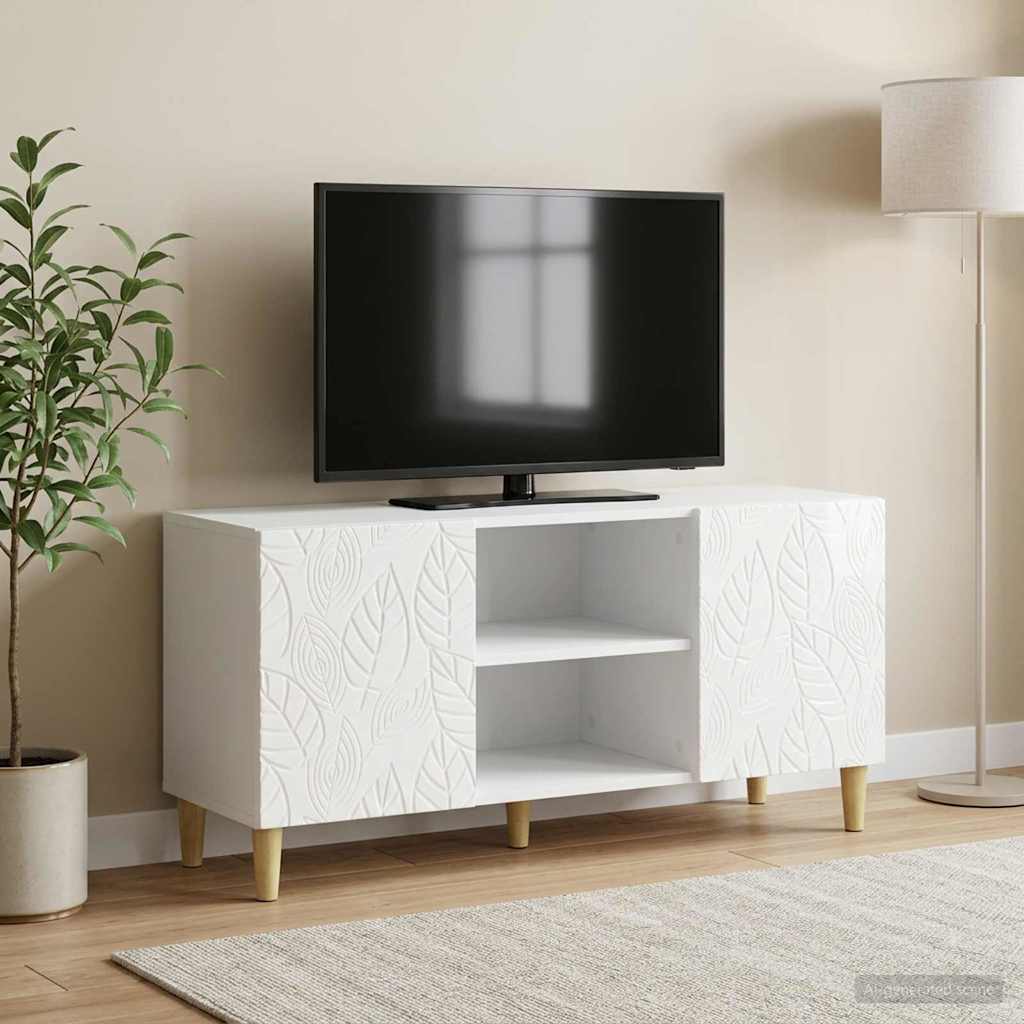 TV-kast 102 x 34,5 x 50 cm Hoogglans Wit Bewerkt hout is nu te koop bij PeponiXL, paradijselijk wonen!