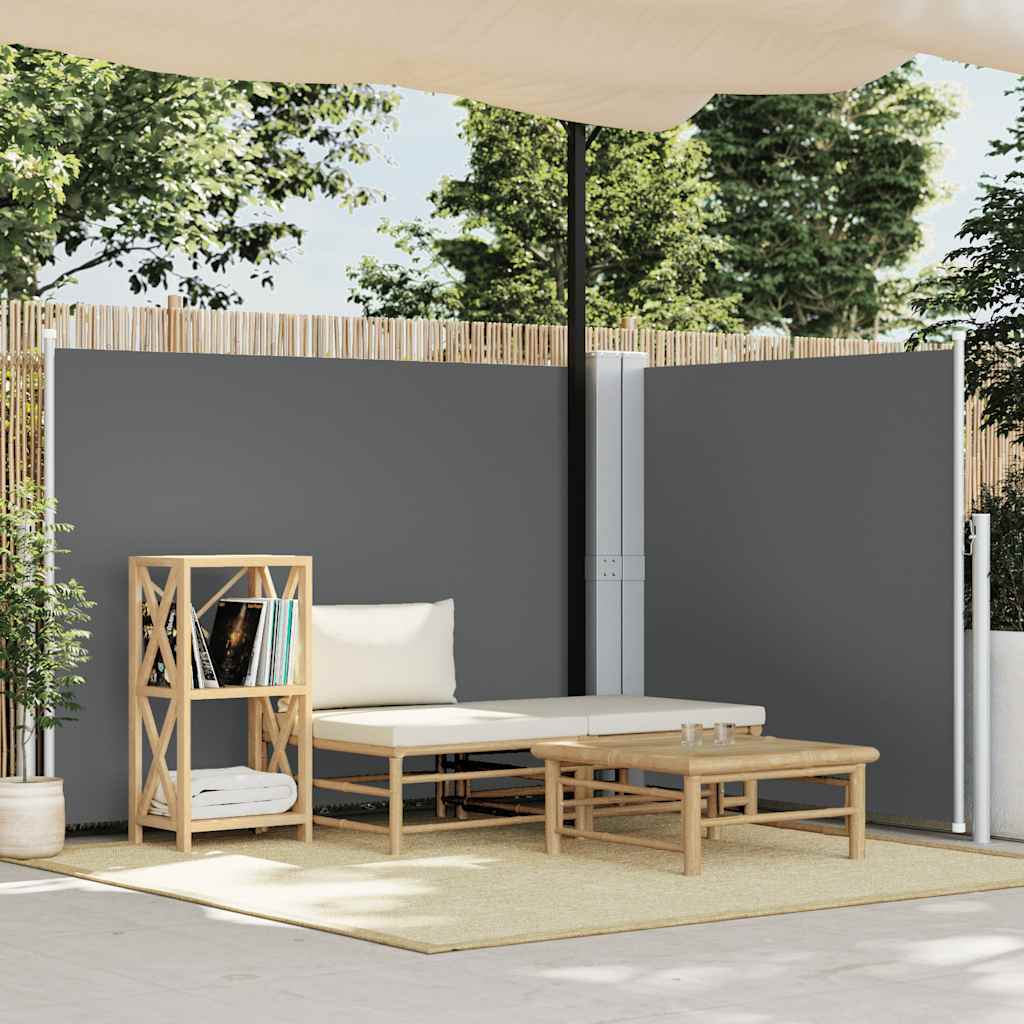 Windscherm uittrekbaar 140x1000 cm antraciet is nu te koop bij PeponiXL, paradijselijk wonen!