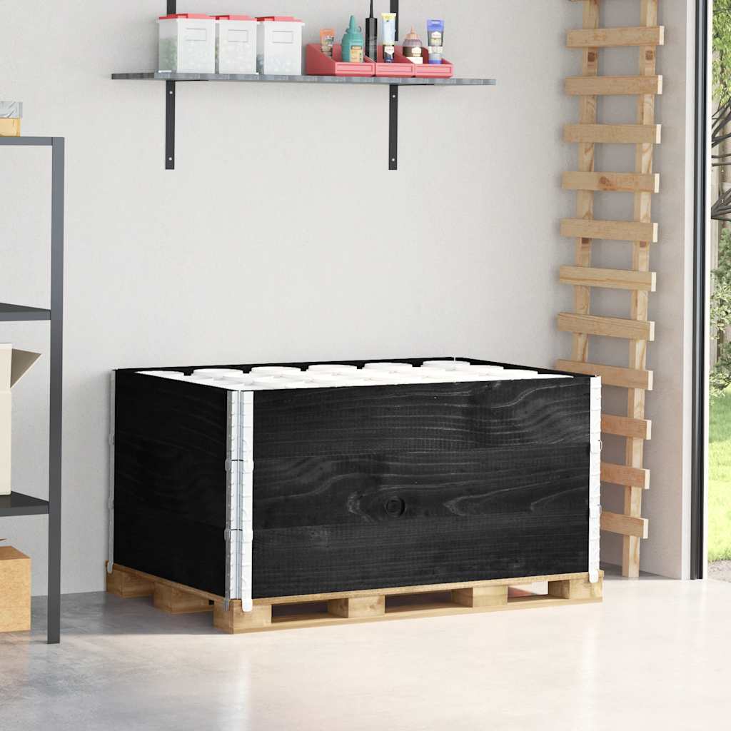 Palletopzetranden 3 st 120x80 cm massief grenenhout zwart is nu te koop bij PeponiXL, paradijselijk wonen!