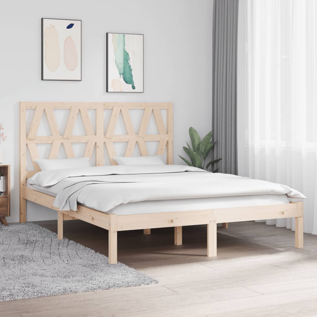 Bedframe massief grenenhout 140x200 cm is nu te koop bij PeponiXL, paradijselijk wonen!