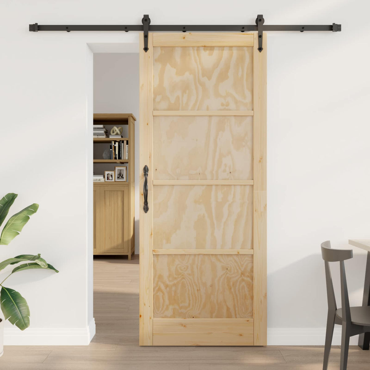 Schuifdeur ORKDAL Naturel 86 x 211 cm Massief grenenhout is nu te koop bij PeponiXL, paradijselijk wonen!