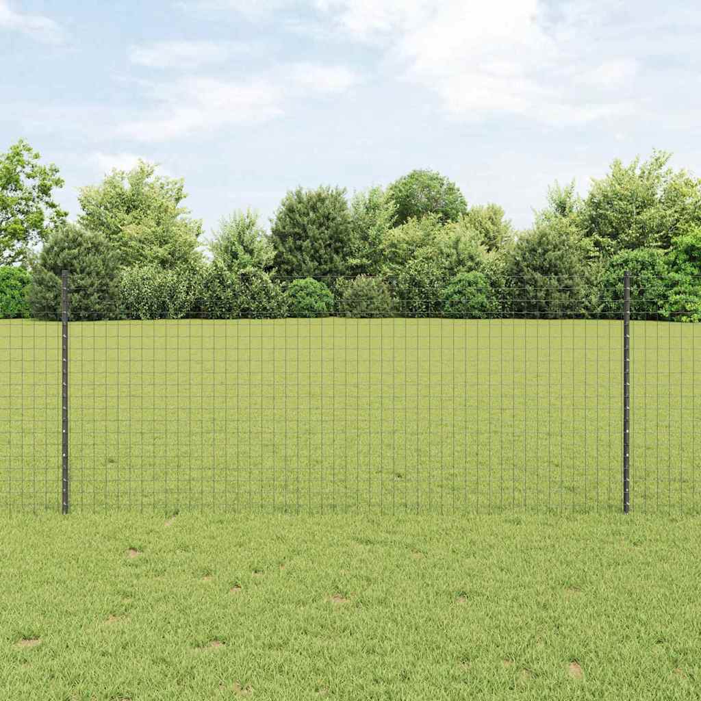 Afrasteringspaal 5 pcs Grijs 100 cm Staal is nu te koop bij PeponiXL, paradijselijk wonen!