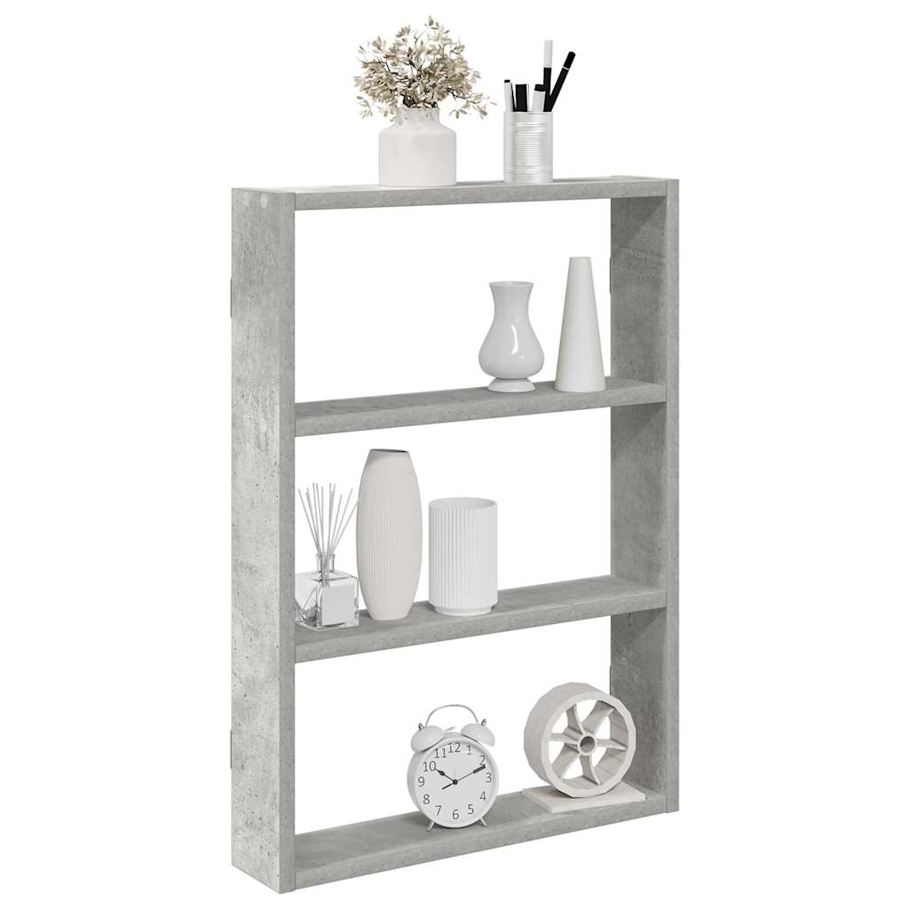 Wandschap 43x9x60 cm bewerkt hout betongrijs is nu te koop bij PeponiXL, paradijselijk wonen!