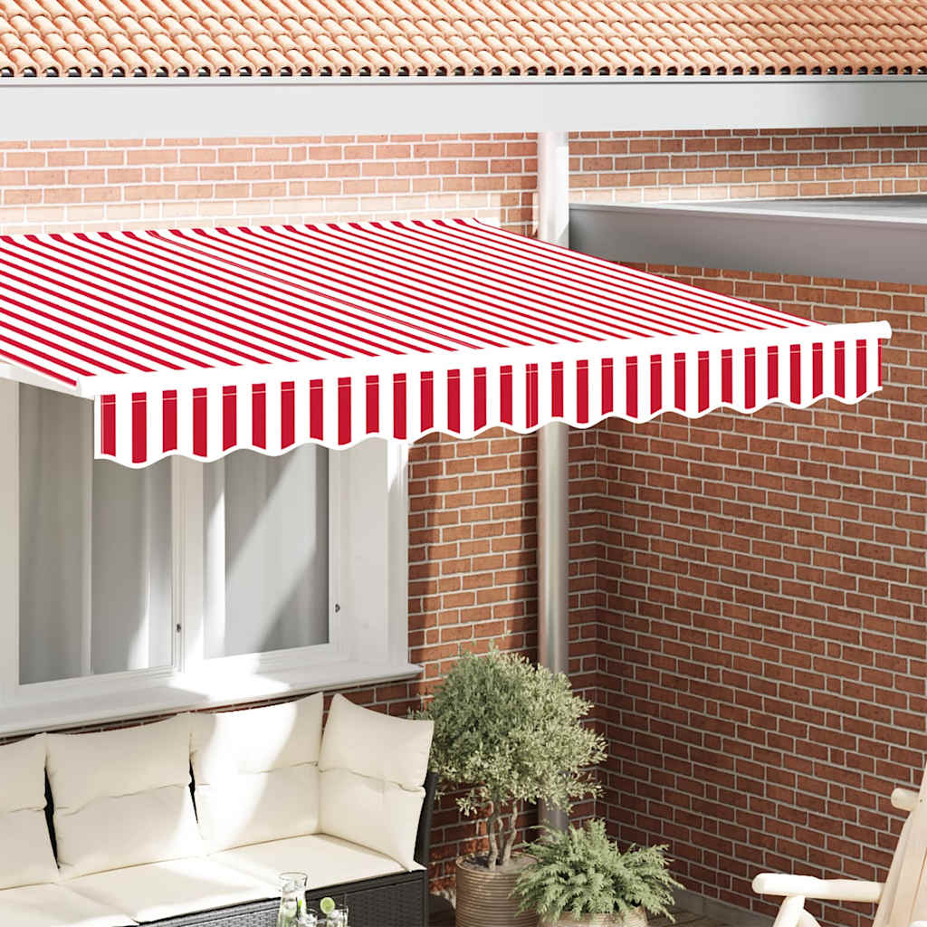 Vervangende markies volant Rood en Wit 2,5 m Polyester is nu te koop bij PeponiXL, paradijselijk wonen!