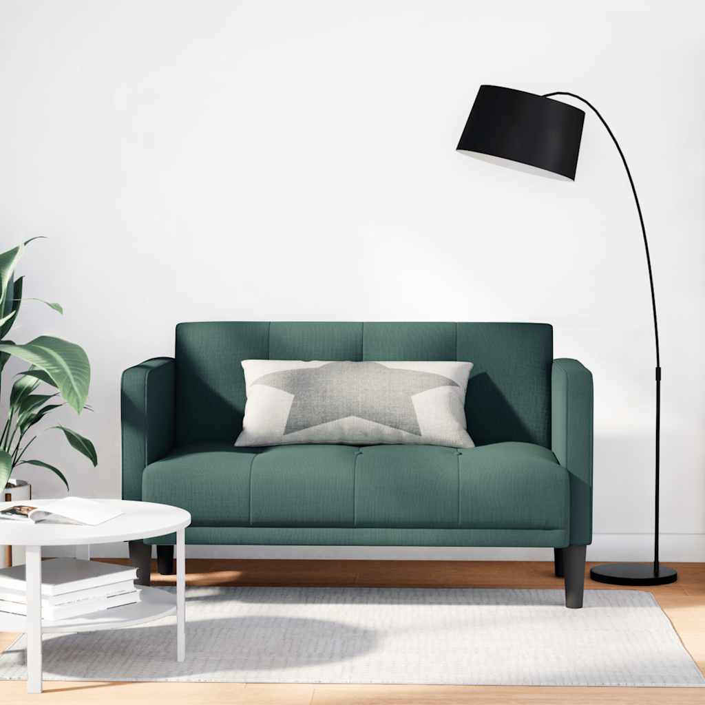 Loveseat Bank Donkergroen 111 cm Stof is nu te koop bij PeponiXL, paradijselijk wonen!