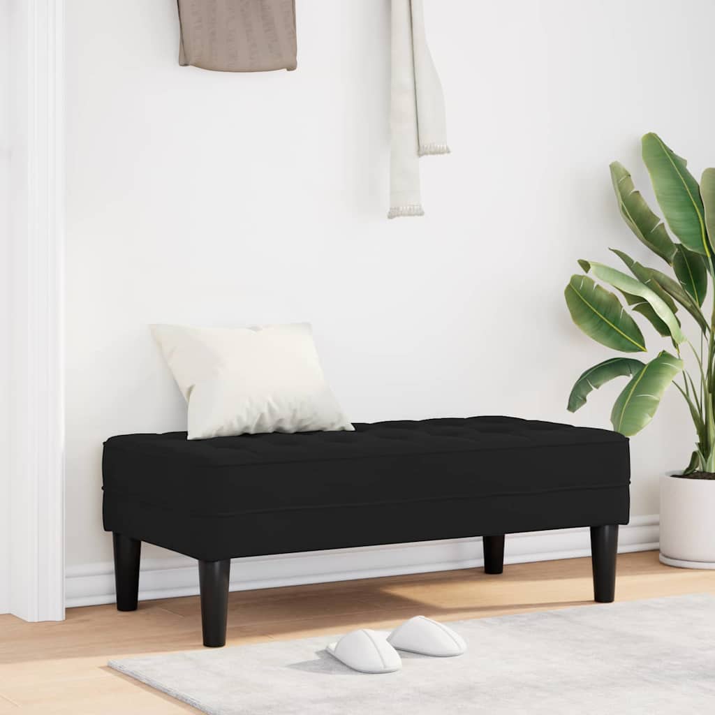 Bank met kussen Zwart 113 x 57 x 39 cm Fluweel is nu te koop bij PeponiXL, paradijselijk wonen!