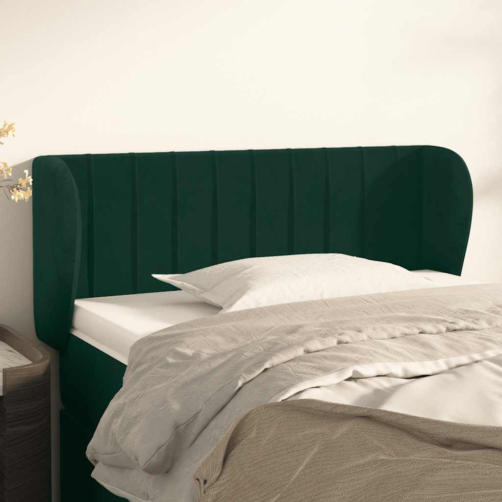 Hoofdbord met randen 83x23x78/88 cm fluweel donkergroen is nu te koop bij PeponiXL, paradijselijk wonen!