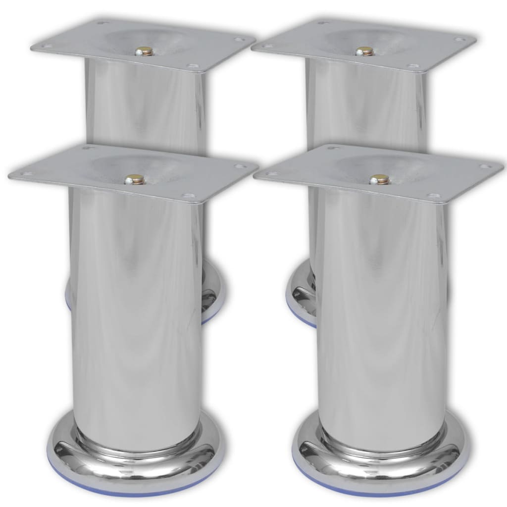 Bankpoten rond chroom 120 mm 4 st is nu te koop bij PeponiXL, paradijselijk wonen!