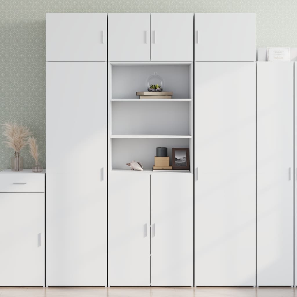 Hoge kast 70x42,5x185 cm bewerkt hout wit is nu te koop bij PeponiXL, paradijselijk wonen!