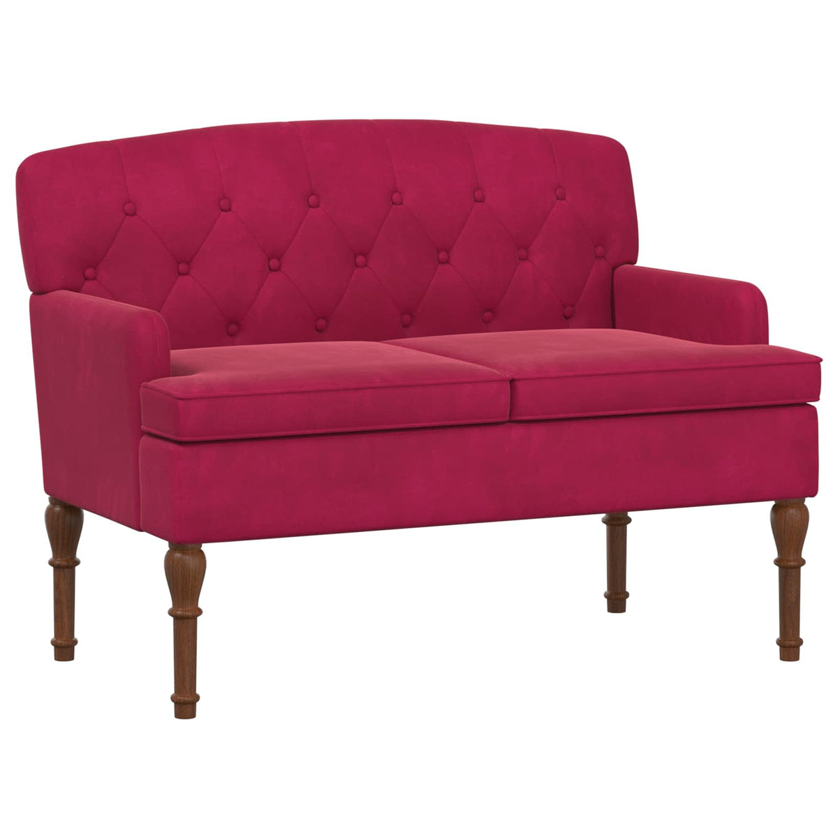 Loungebank met knopencomfort Wijnrood 111 x 65 x 79 cm Fluweel is nu te koop bij PeponiXL, paradijselijk wonen!
