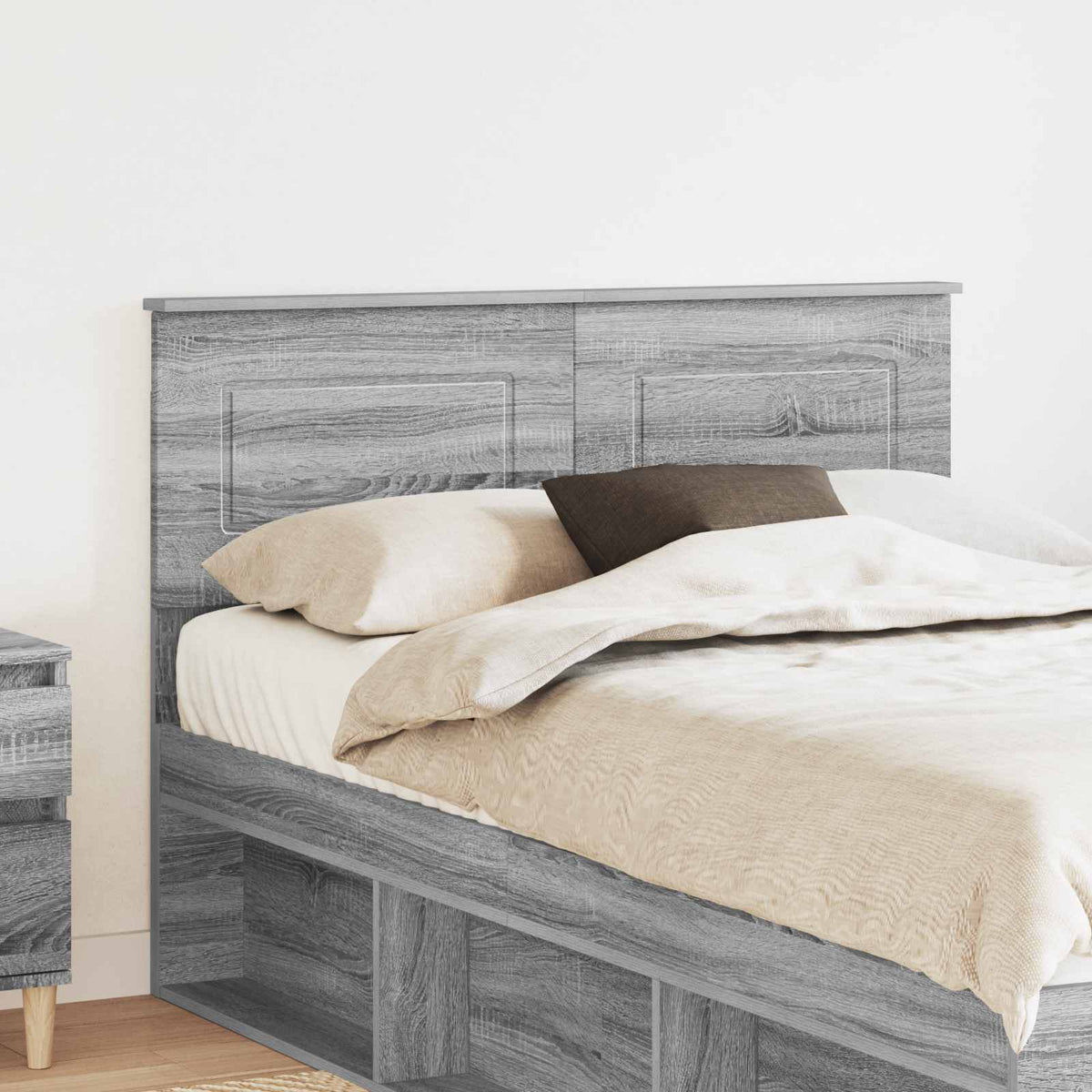 Hoofdbord Grijs Sonoma Bewerkt hout is nu te koop bij PeponiXL, paradijselijk wonen!