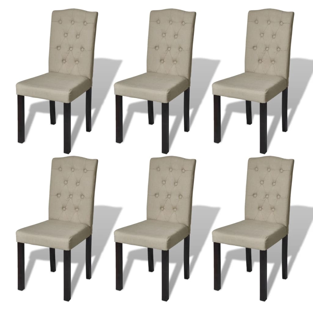 Eetkamerstoelen 6 st stof camel is nu te koop bij PeponiXL, paradijselijk wonen!